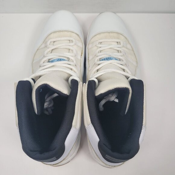 Air Jordan 11 Retro 2005 Mens White Columbia Blue Sneakers 136046-142 US Size 14 - Picture 6 of 8